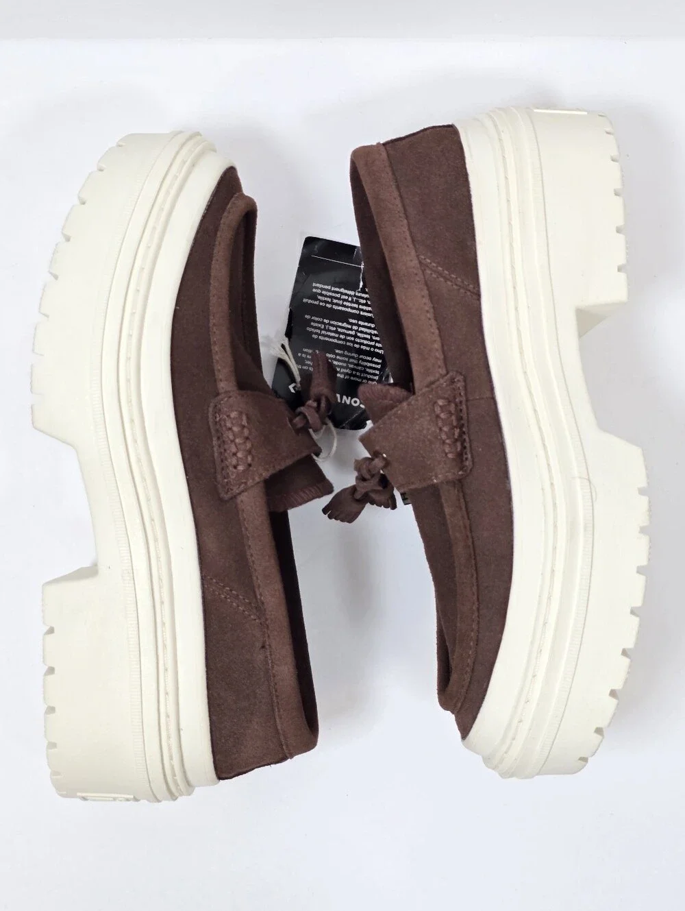 Converse Chuck Taylor Suede Lugged Heel Loafers Chocolate Brown Platforms Sz 7.5